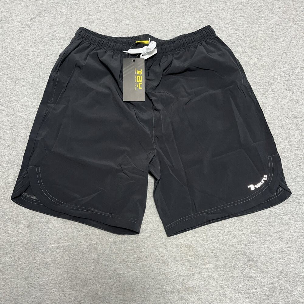 NWT TBY Travels Together With You Shorts Adult Large Gray Zip Pockets Gym Run